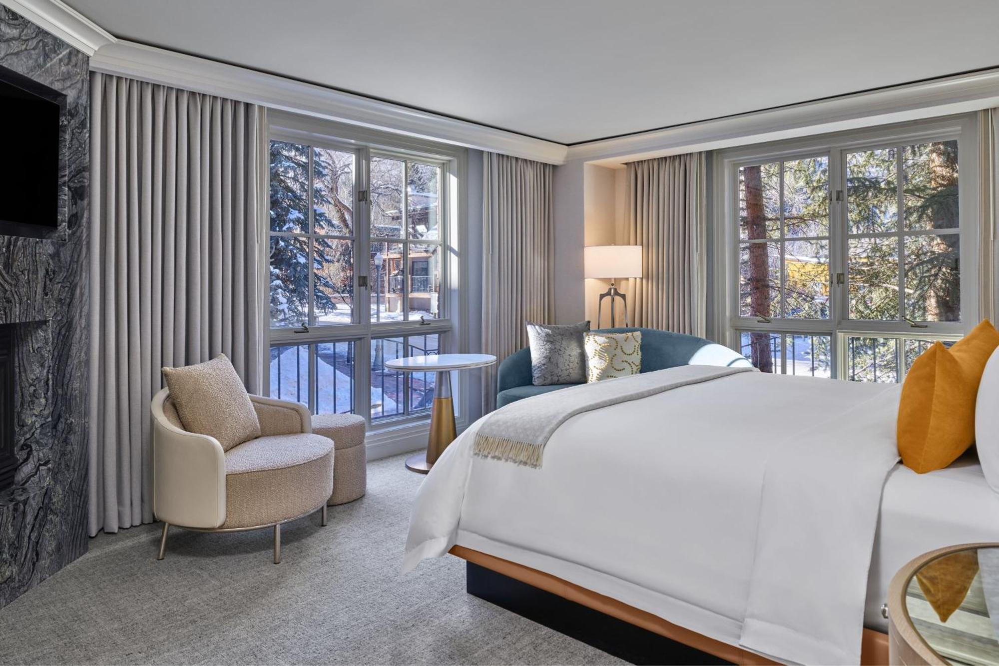 Chambre Lit King-Size Deluxe avec Cheminée
