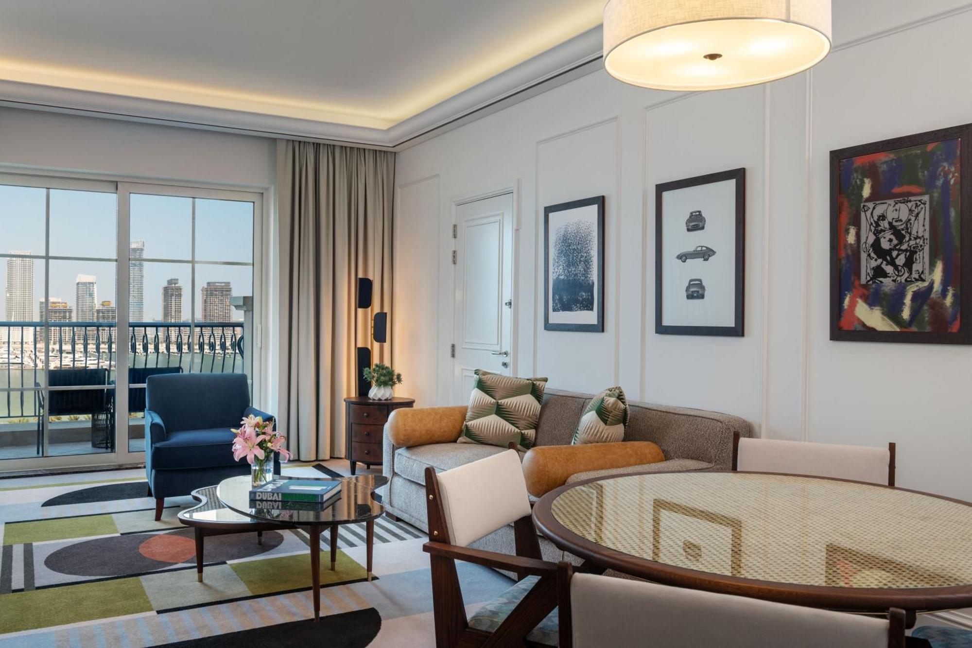 Family 2 Bedroom Sea View Suite with Balcony, 1 King, 2 Queens & Sofa Bed, Dubai Airport Transfers, Happy Hour, Afternoon Tea, Club Lounge & Jungle Bay Waterpark Access