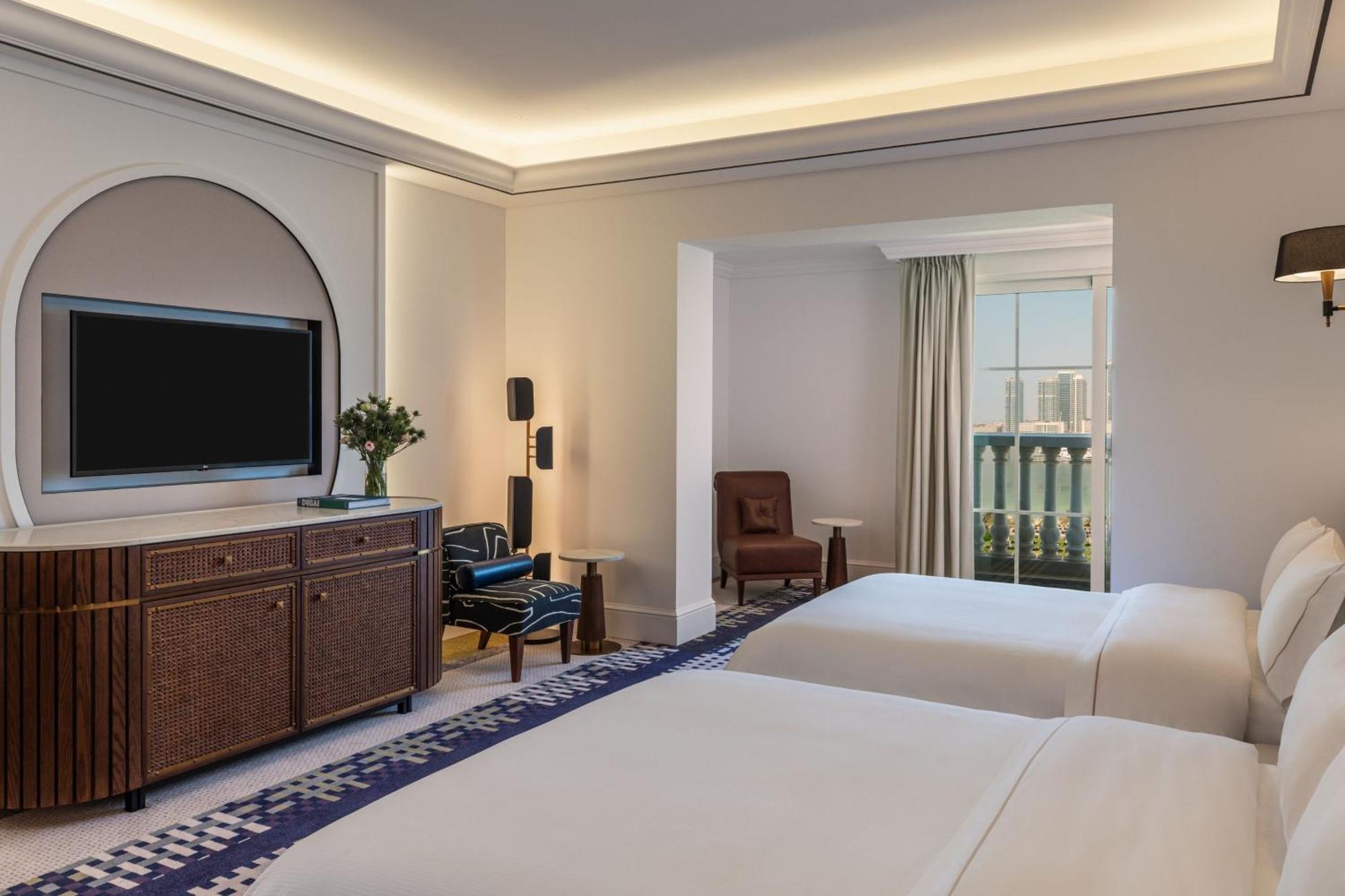 Penthouse Suite Duplex Sea View 2 Bedroom Suite Balcony 1 King 2 Queens & Sofa bed Dubai Airport Transfers Happy Hour Afternoon tea Club Lounge & Jungle Bay Waterpark access
