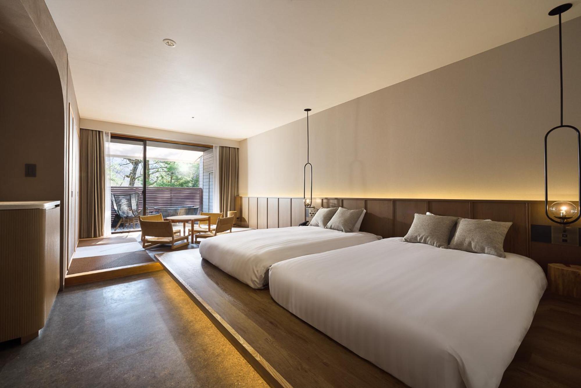Deluxe Iwaburo Onsen Twin & Tatami with Japanese Style Bed