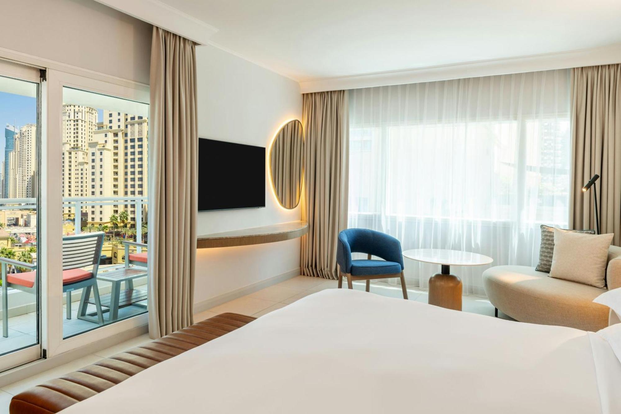 Club King JBR View Room Balcony Including Lounge Access Afternoon Tea Evening Cocktail Hours Soft Refreshments & Canapes Private beach Access