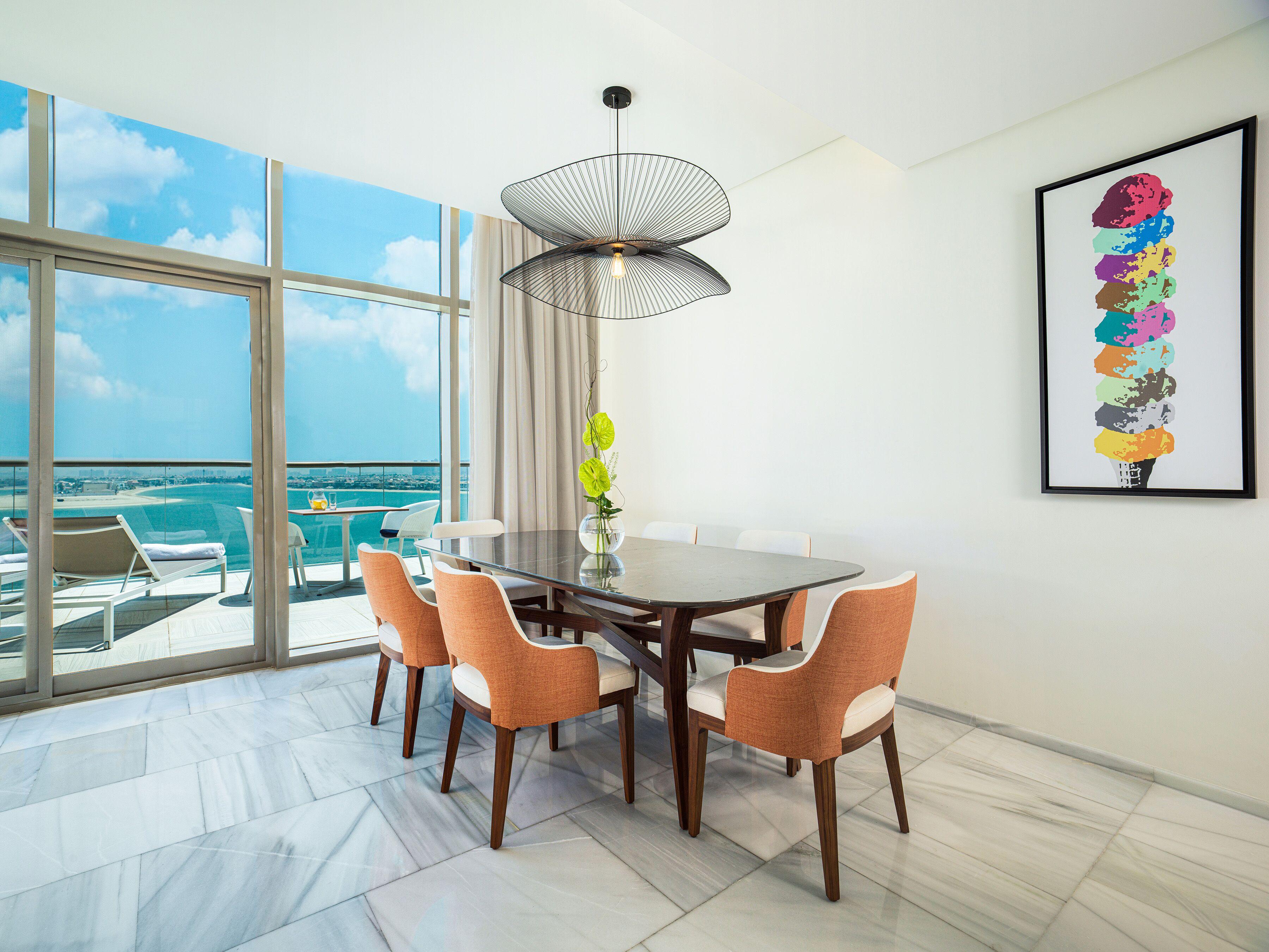 Family Two-Bedroom Suite Palm Sea View Balcony Kitchen & Sofa Bed