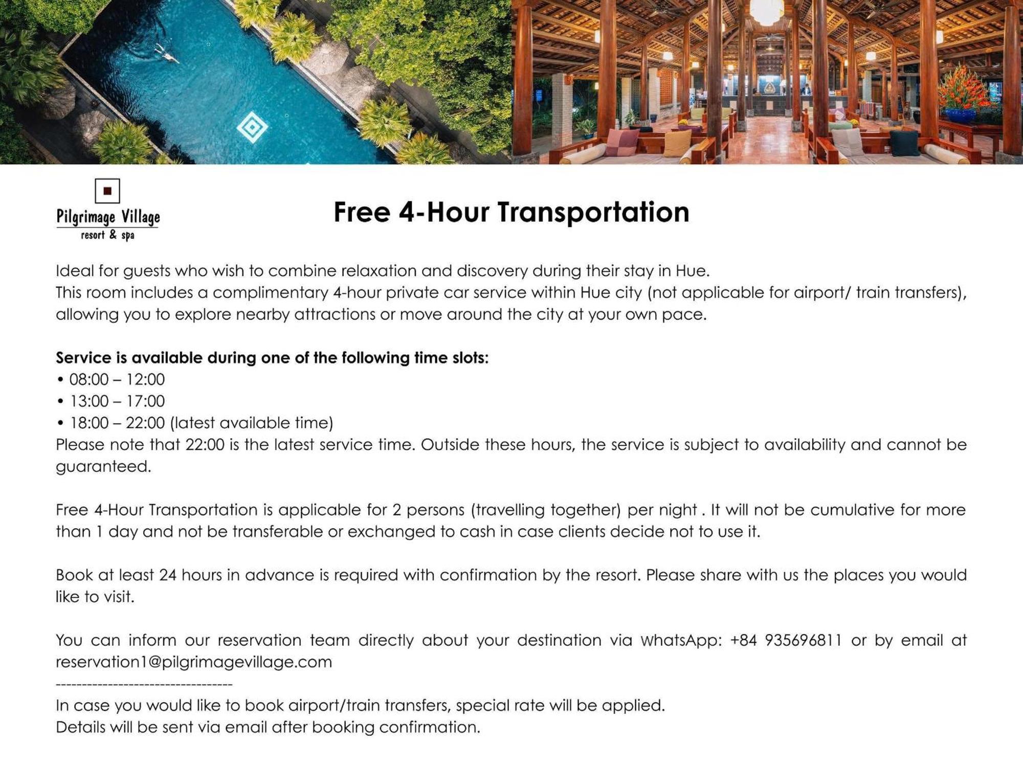 Deluxe Twin Room 4-Hour Transportation