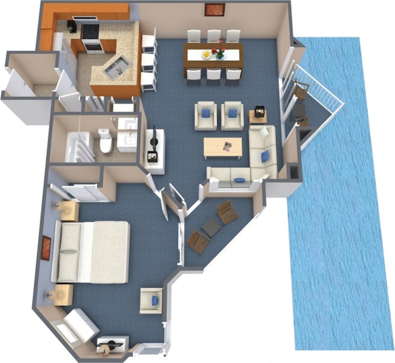 Oceanfront Deluxe One Bedroom King Condo