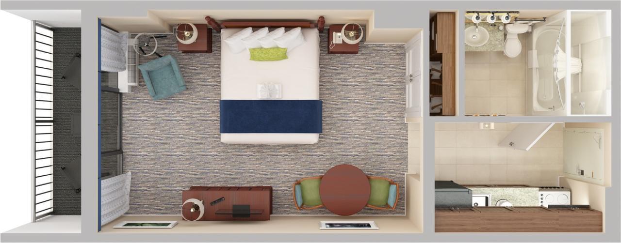 Quarto com Cama King-size - Torre de Frente para o Mar